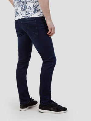 Stretch mens blue blue indigo wash slim fit denim jean mish mash