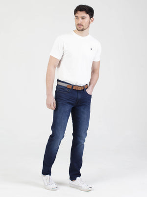 Stretch mens dark wash slim fit denim jean mish mash