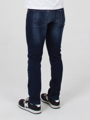 Extra stretch comfortable mens dark wash tapered fit denim jean mish mash lot xx