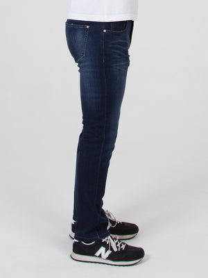 Extra stretch comfortable mens dark wash tapered fit denim jean mish mash lot xx