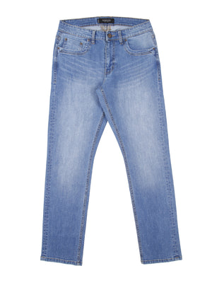 Stretch mens light wash tapered fit denim jean mish mash