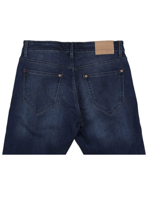 Extra stretch comfortable mens dark wash tapered fit denim jean mish mash lot xx