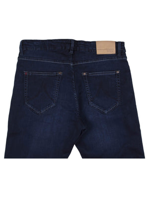 Extra stretch comfortable mens dark blue classic wash tapered fit denim jean mish mash lot xx