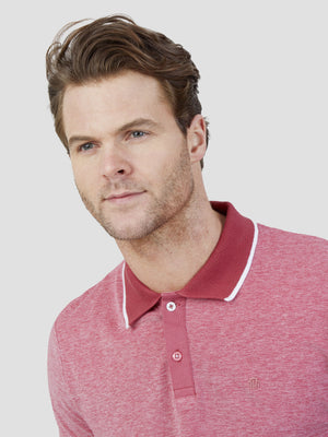 memphis-dark-pink-pique-mens-classic-short-sleeve-polo-shirt-mish-mash