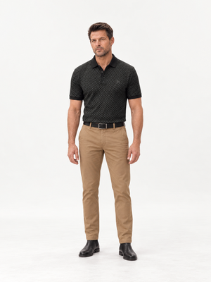 Capri Khaki & Black Polo