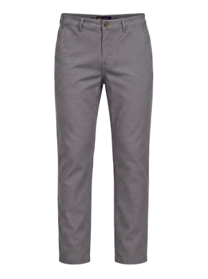 Tapered Fit Mid Stretch Casual Cotton Bromley Charcoal Chino Trouser
