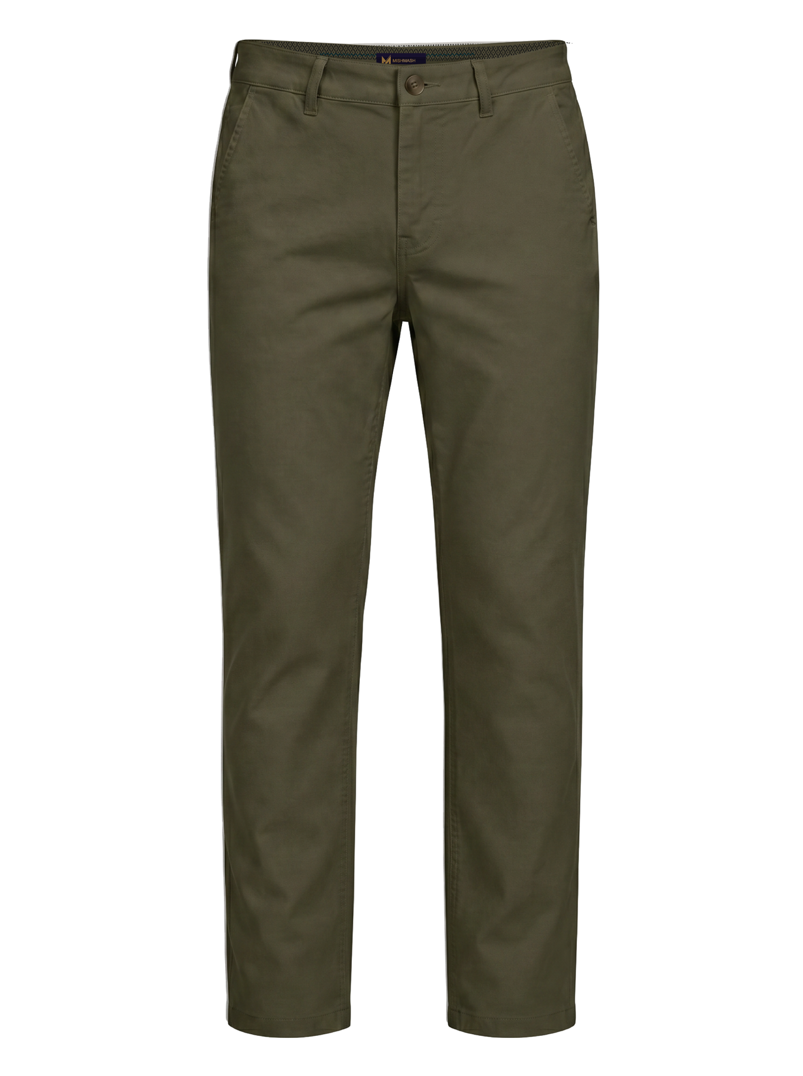 Slim Fit Mid Stretch Casual Bromley Khaki Chino Trouser