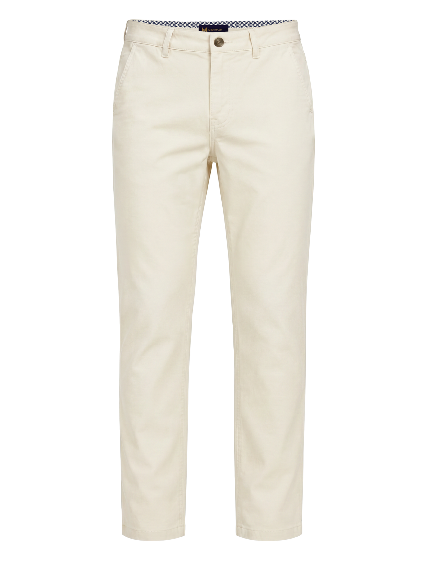 Slim Fit Mid Stretch Casual Cotton Bromley Gardenia Chino Trouser