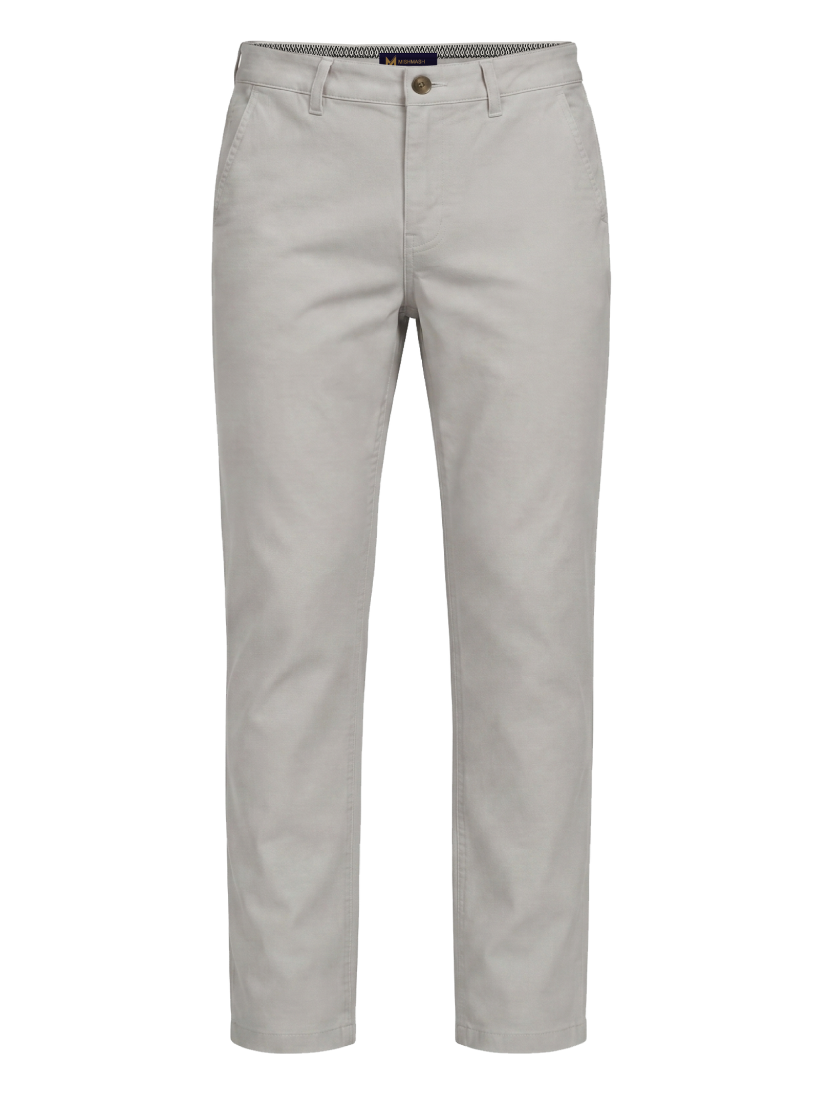 Slim Fit Mid Stretch Casual Cotton Bromley Lt Grey Chino Trouser