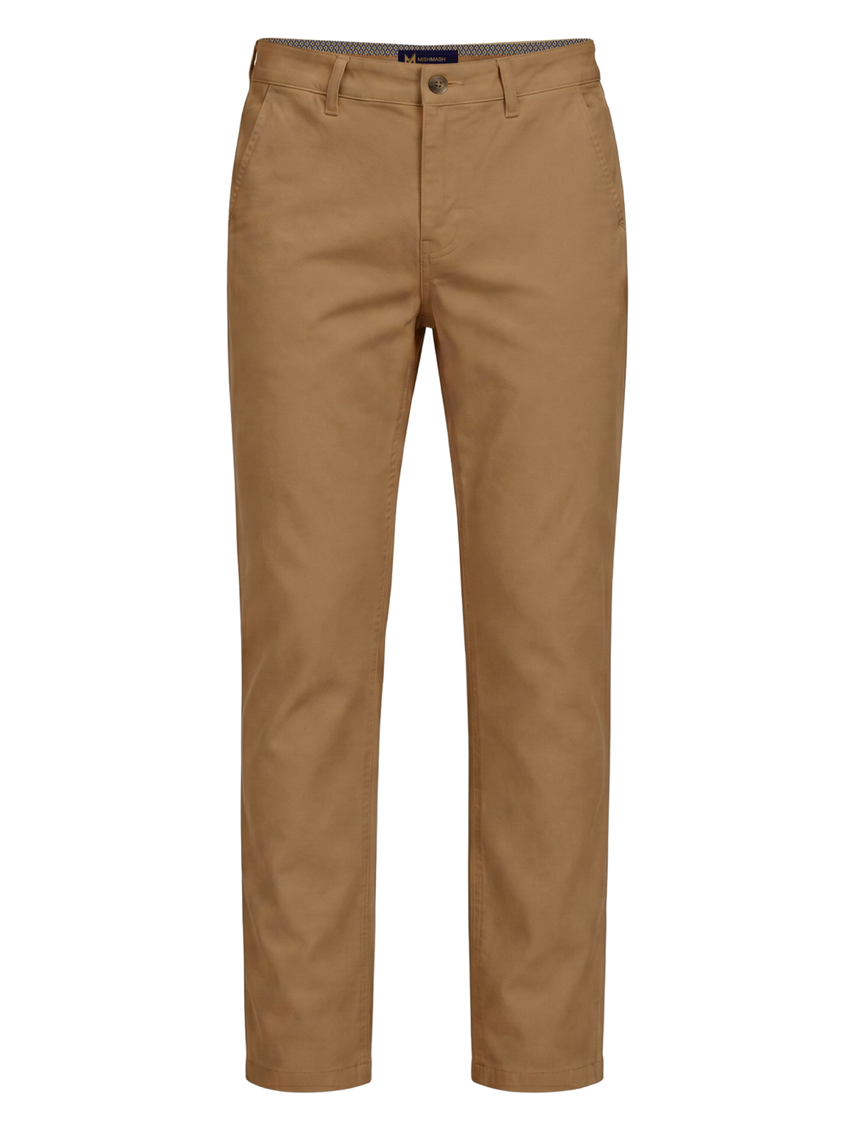 Tapered Fit Mid Stretch Casual Cotton Bromley Tobacco Chino Trouser