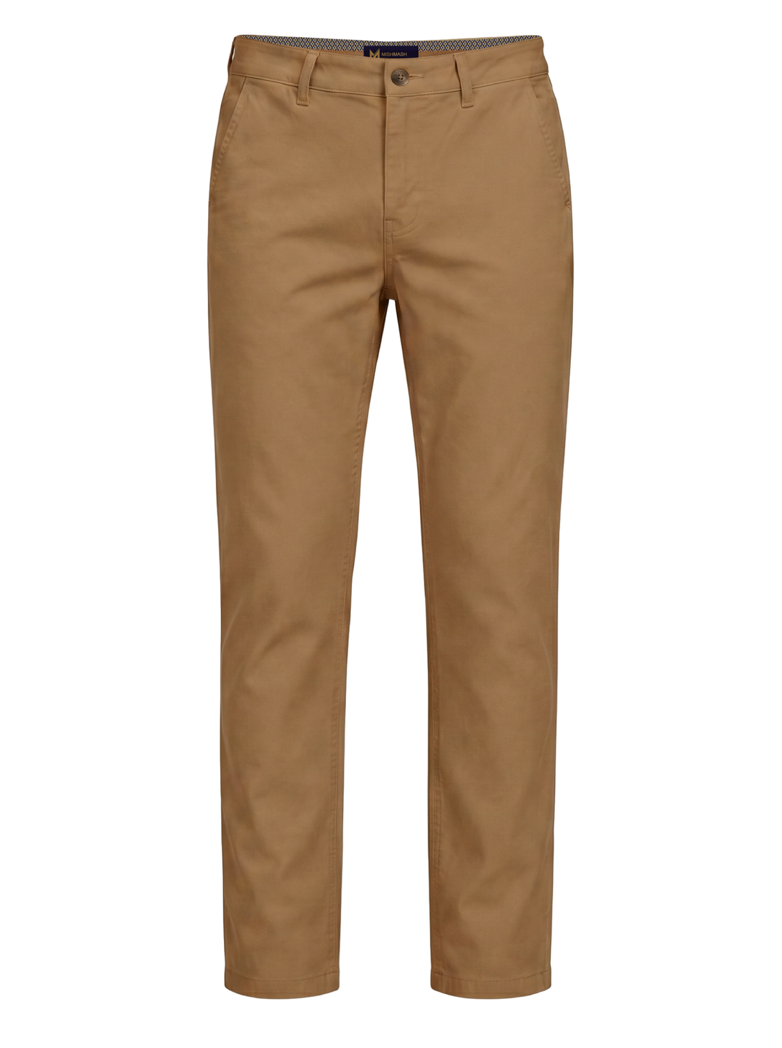 Tapered Fit Mid Stretch Casual Cotton Bromley Tobacco Chino Trouser