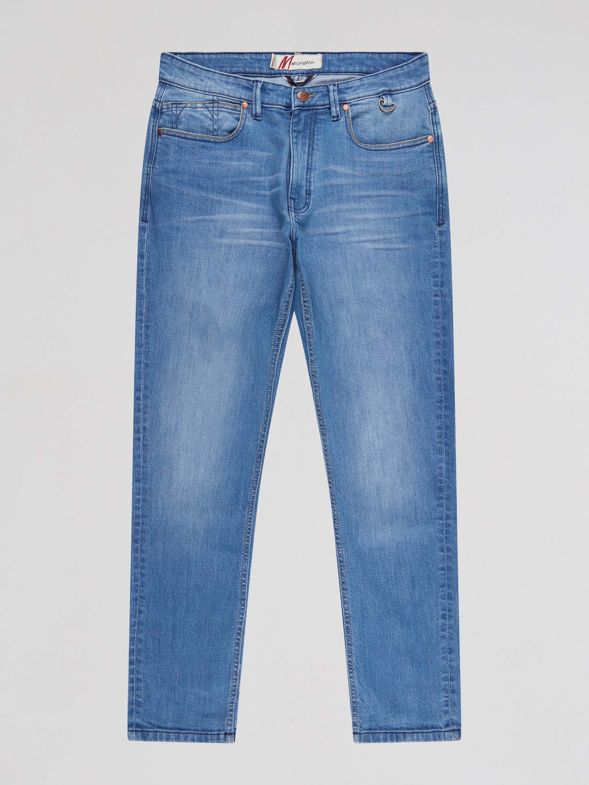 Slim Fit Mid Stretch Bronco Light Denim Jeans