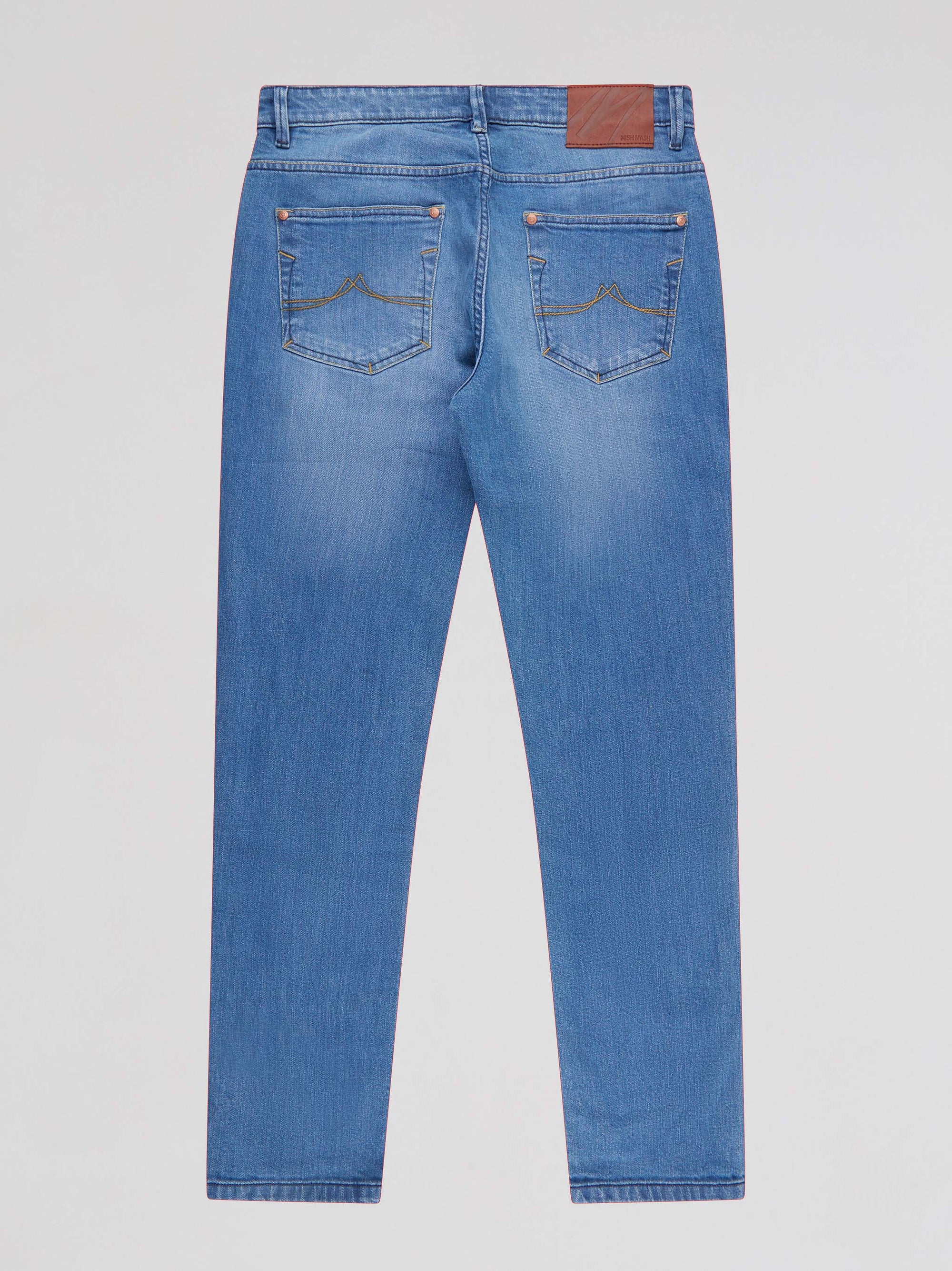 Slim Fit Mid Stretch Bronco Light Denim Jeans