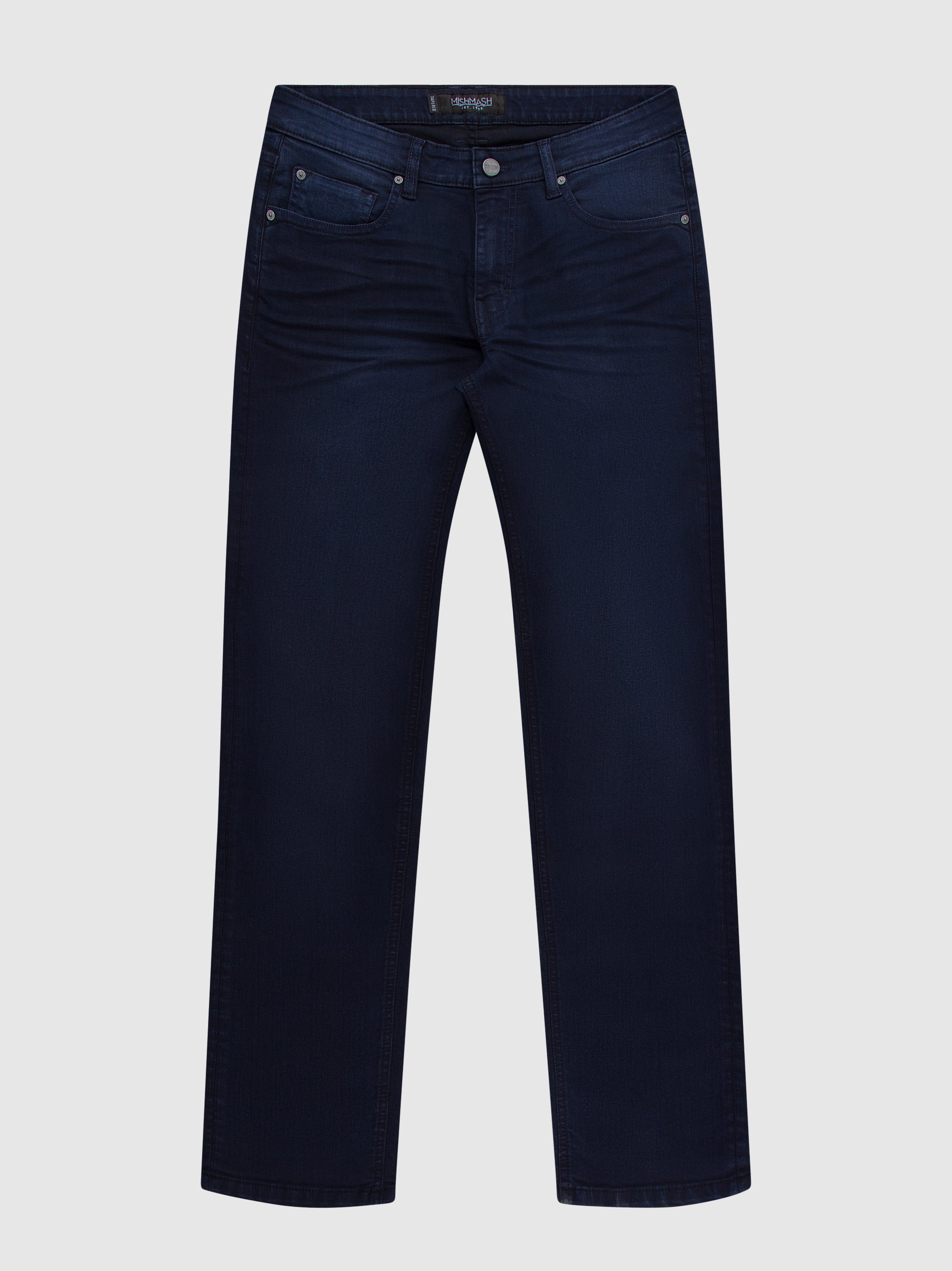 Straight Fit Mid Stretch Skylark Navy Jeans