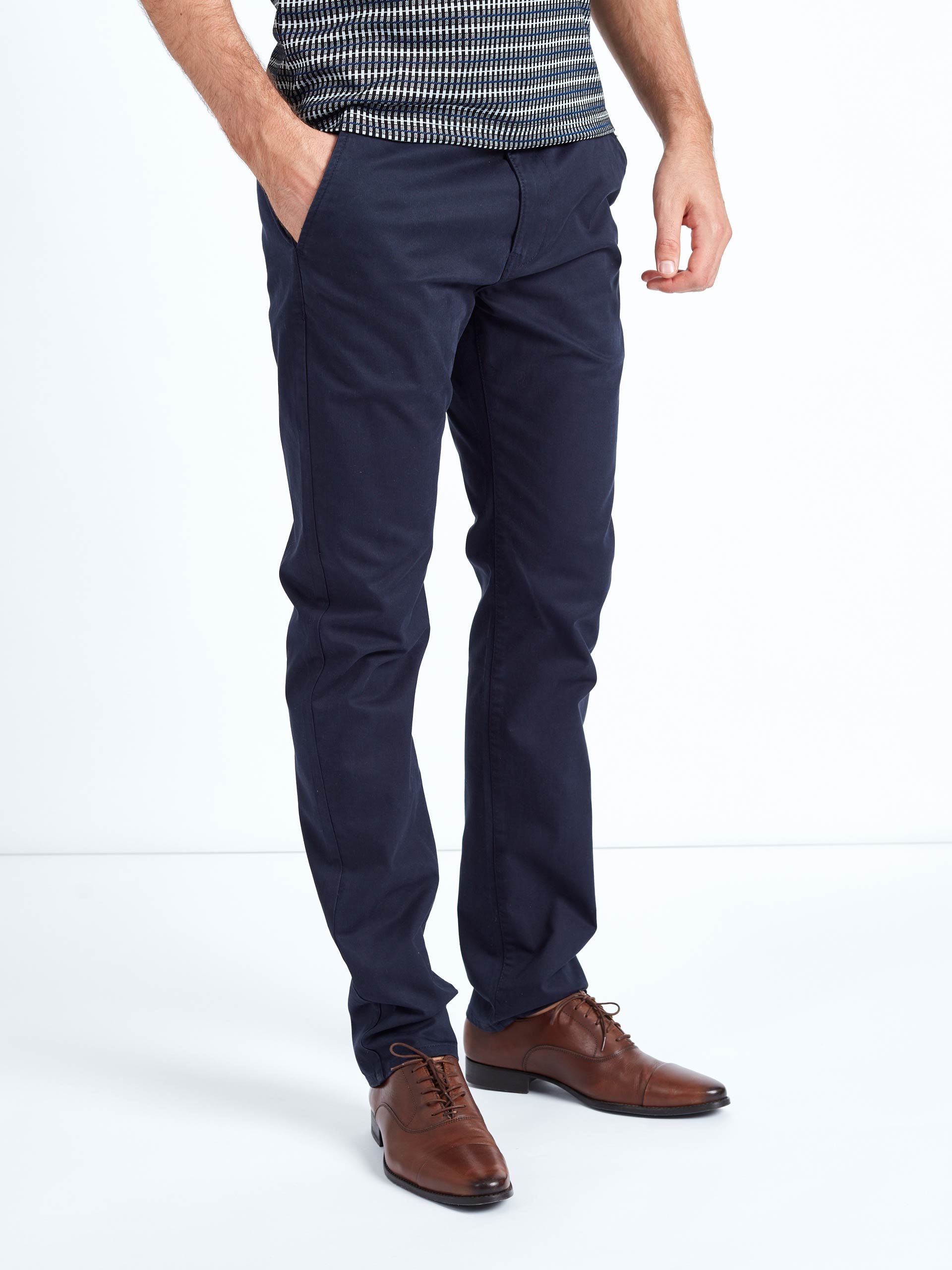 Mens blue chino trousers discount