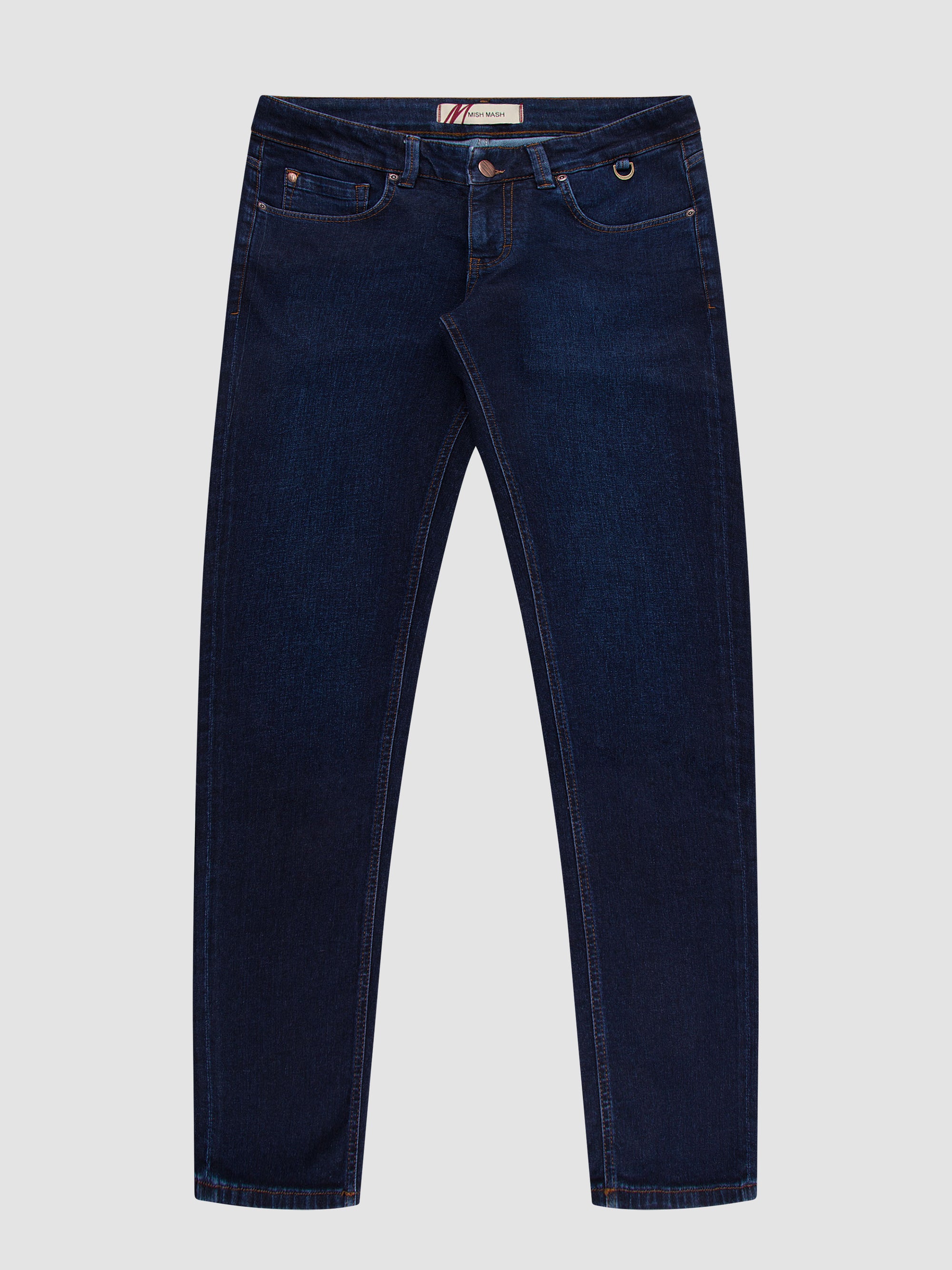 Tapered Fit Mid Stretch Corvette Dark Jeans