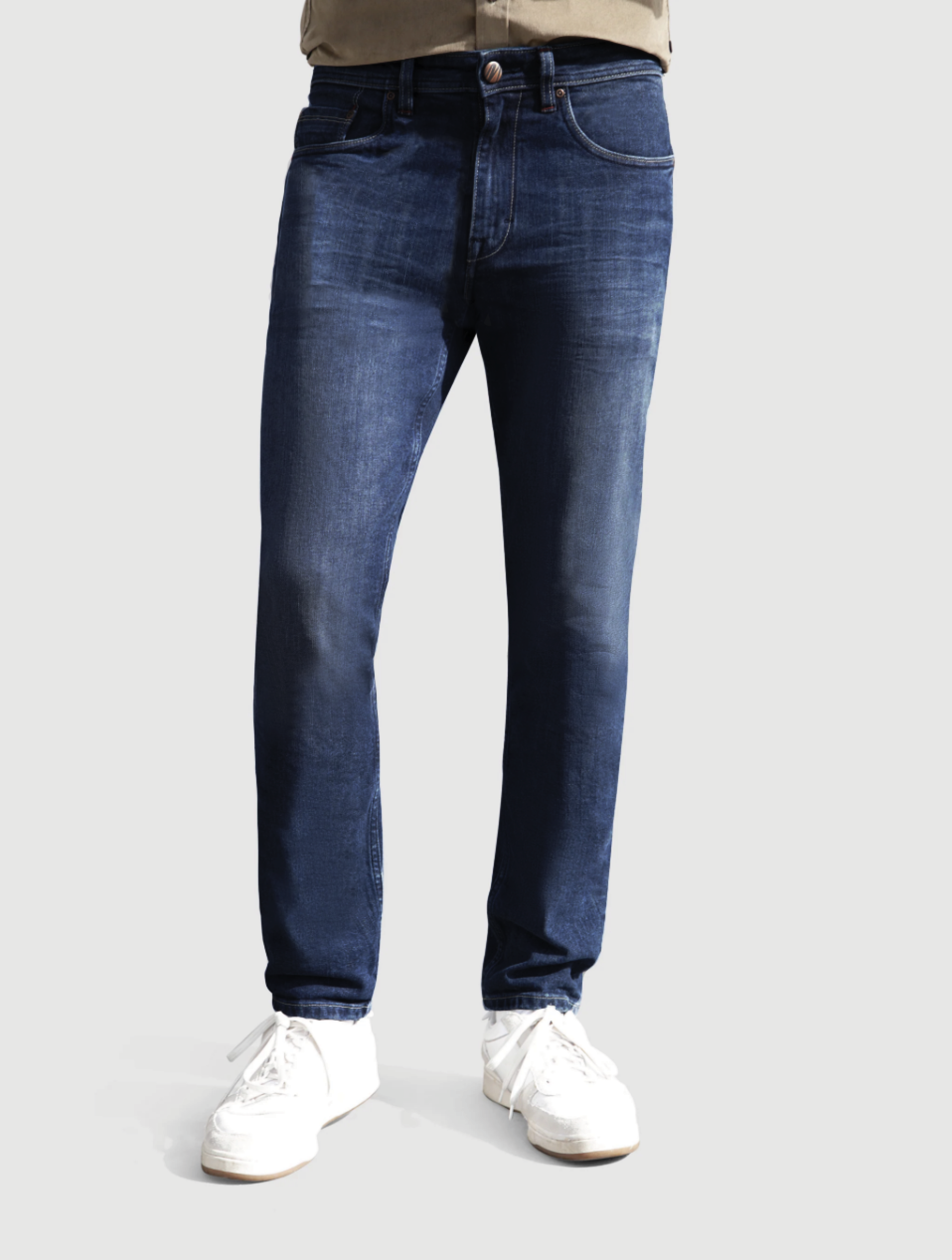 Tapered Fit Low Stretch Merengo Mid Denim Jean