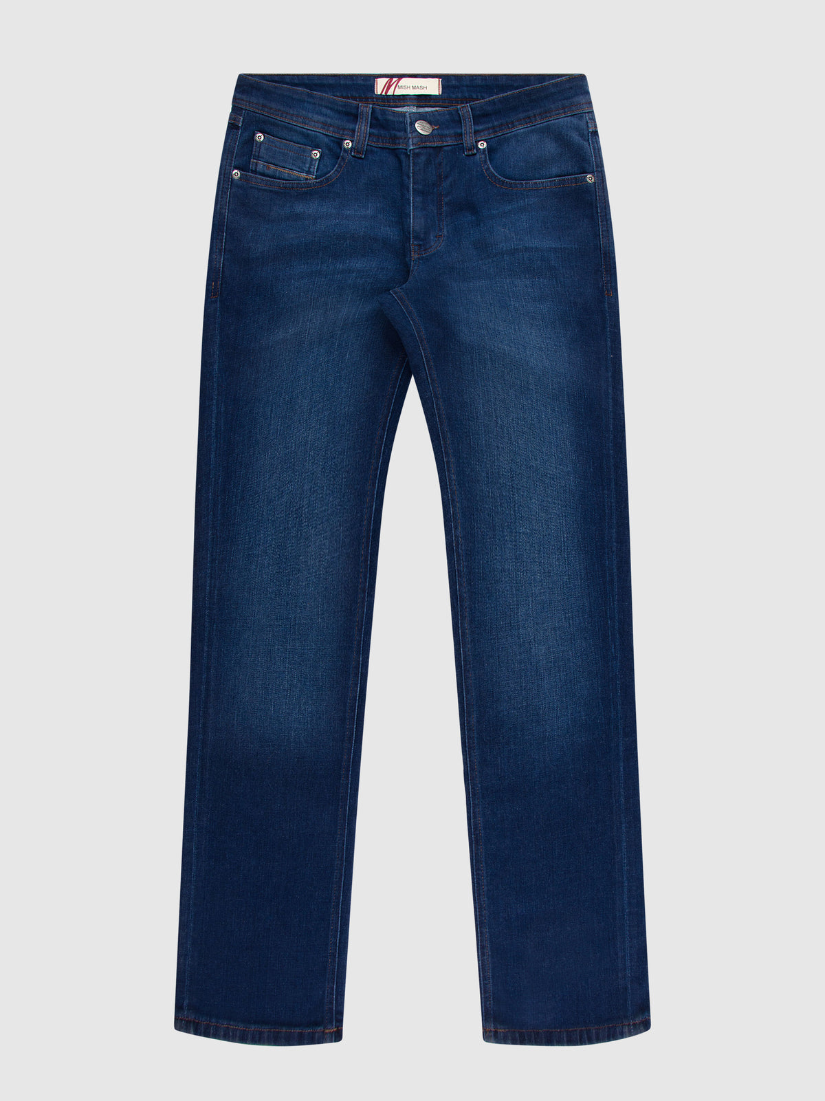 Straight Fit Mid Stretch Rambler Dark Jeans