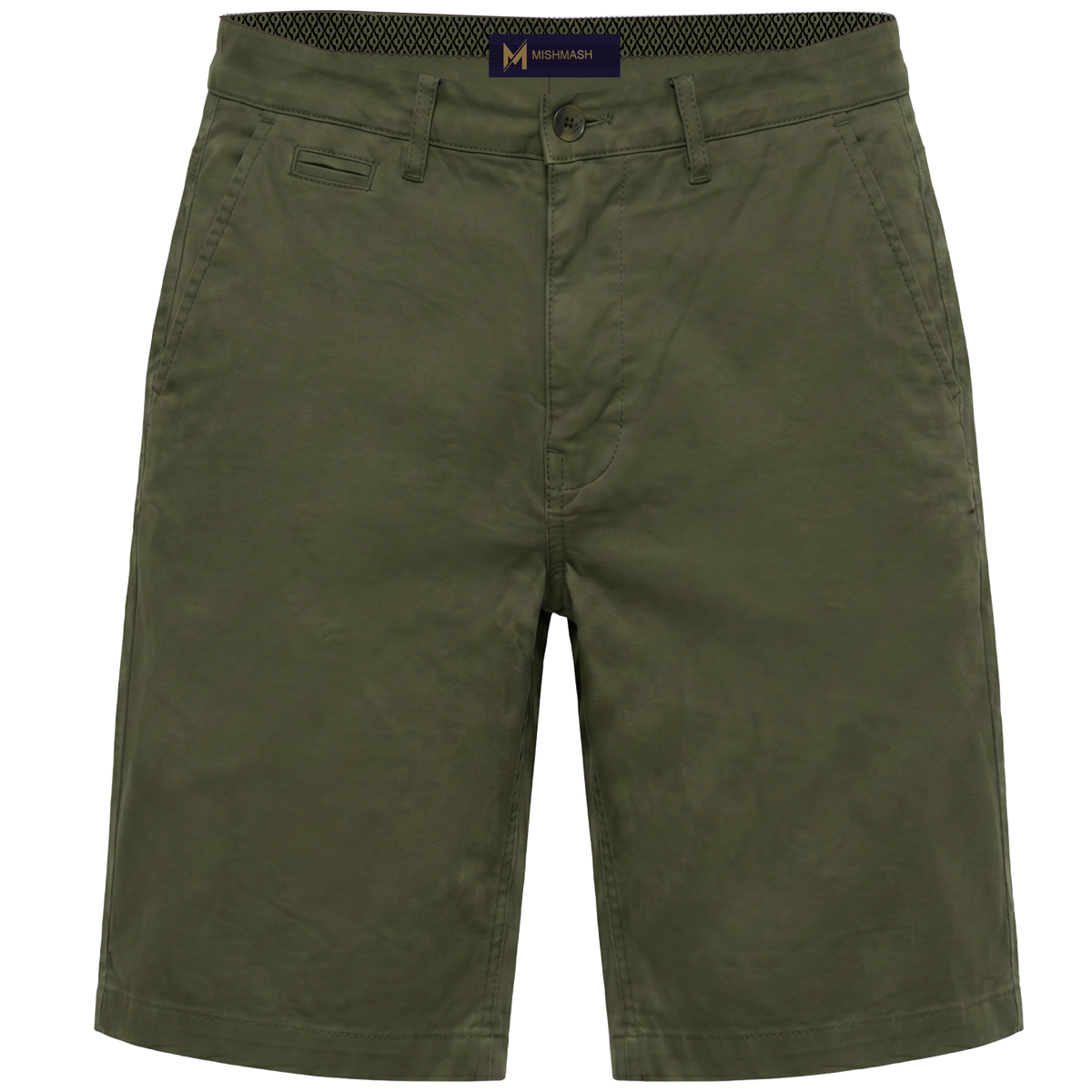 Mid Stretch Weymouth Dark Khaki Chino Shorts