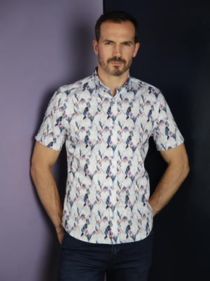 Hunter White & Blue S/S Shirt