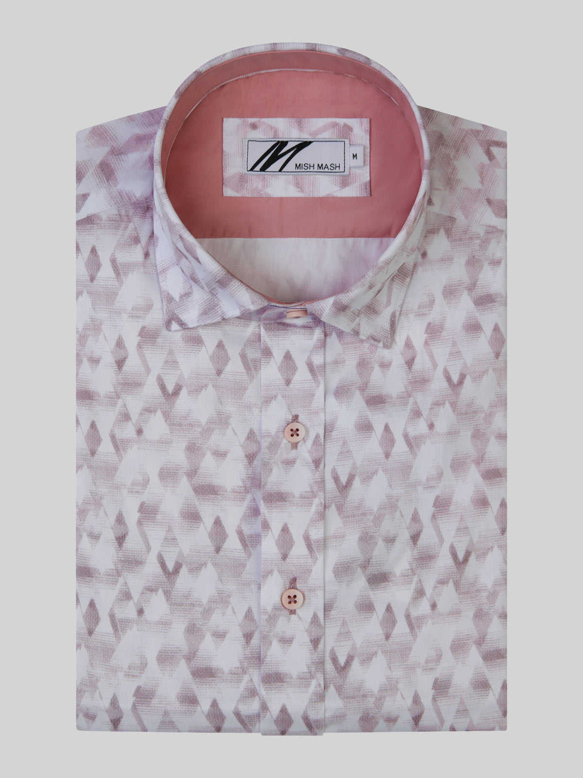 Pink abstract short sleeve shirt menswear uk