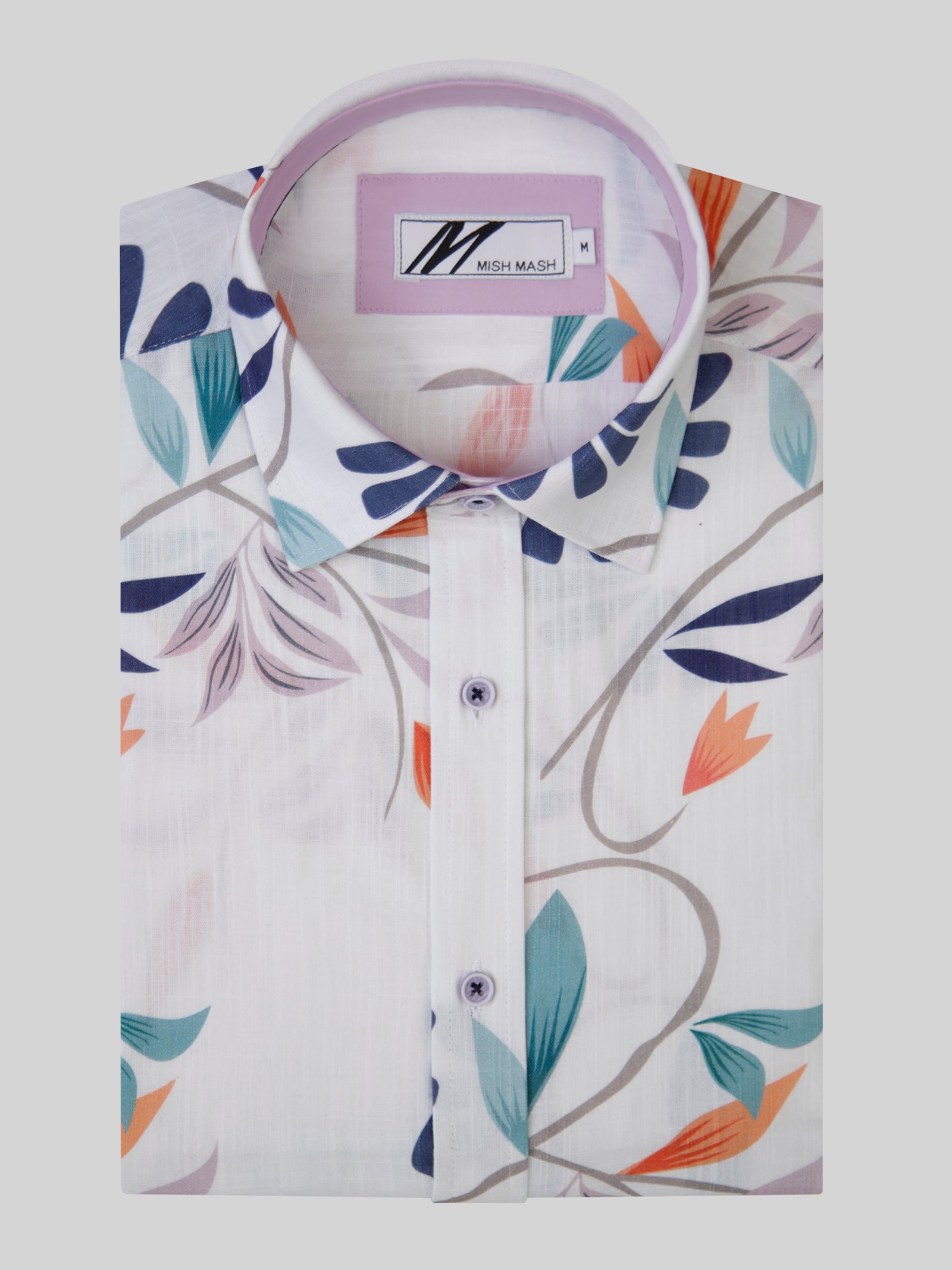 Short sleeve floral printed shirt for men during the summer season.