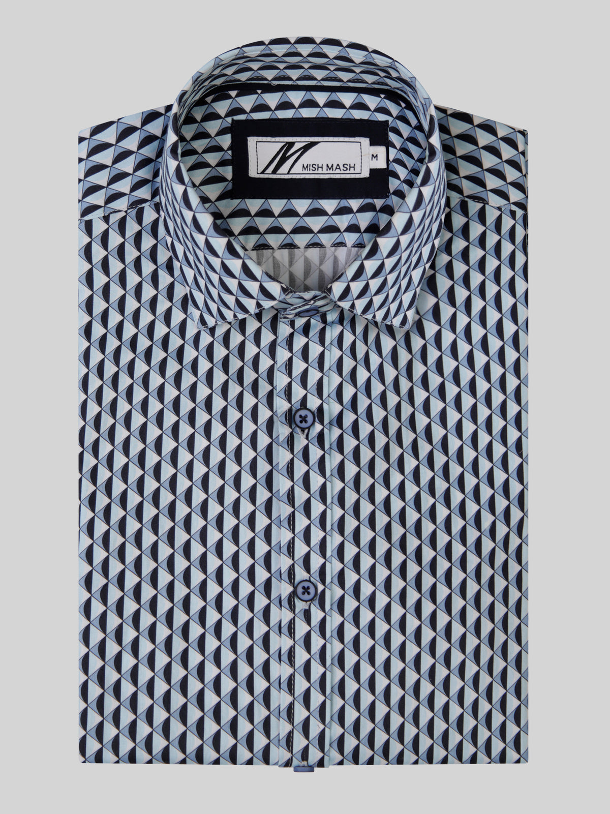 Trento White & Sky Blue S/S Shirt