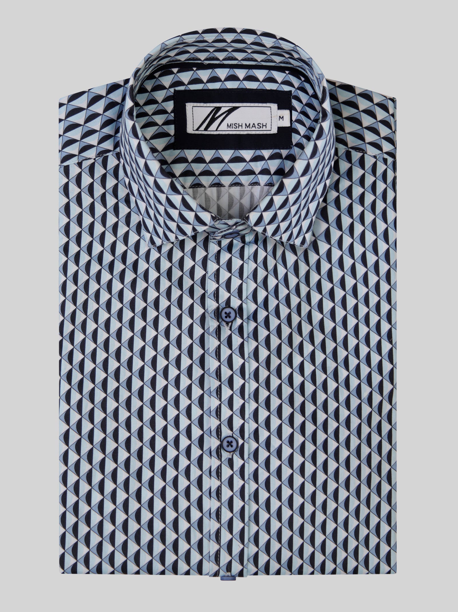 Trento White & Sky Blue S/S Shirt