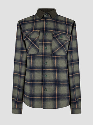 Regular Fit Defender Khaki Check Long Sleeve Shirt