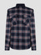 Regular Fit Defender Navy Check Long Sleeve Shirt