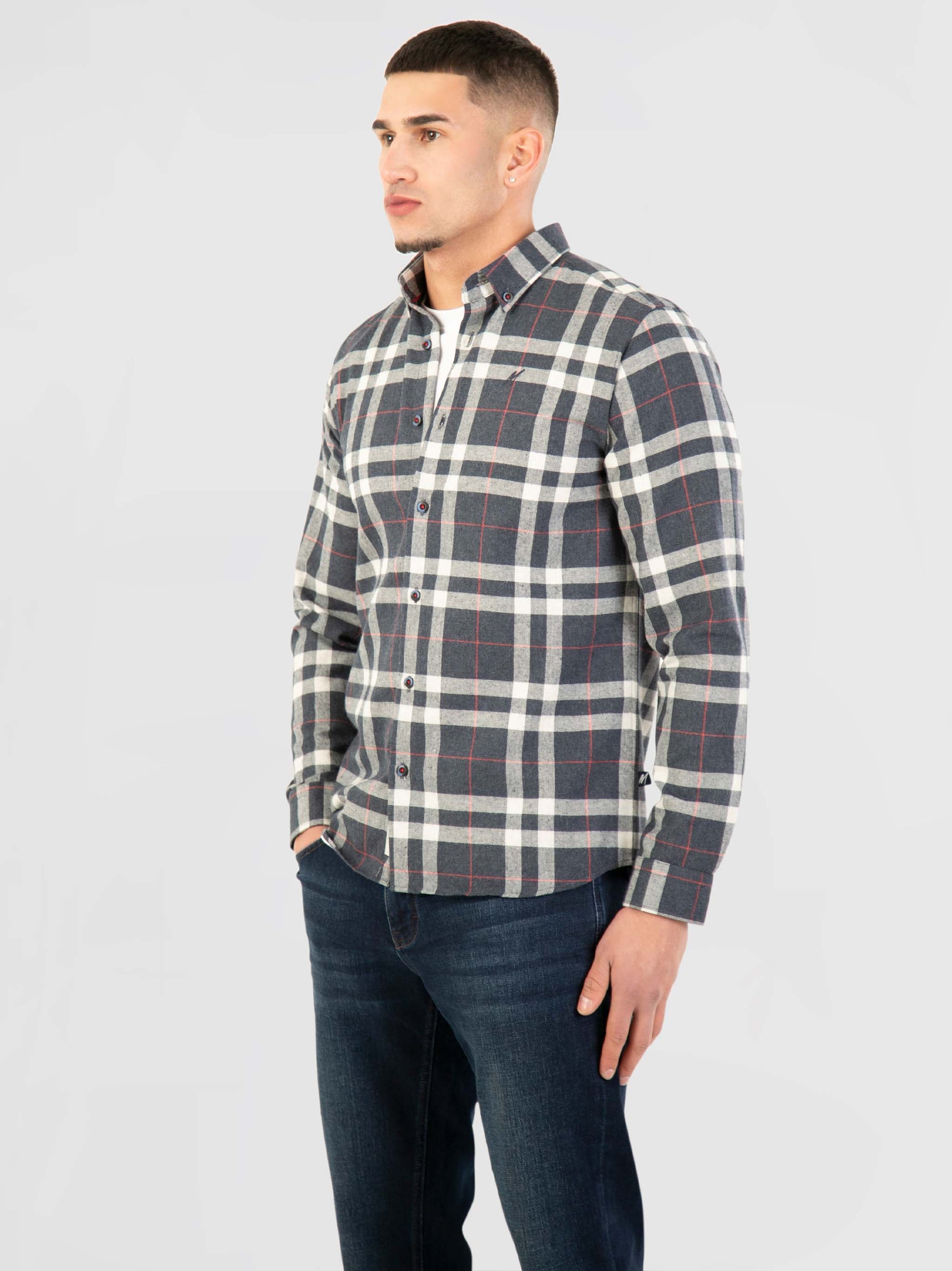 antartic-navy-brushed-check-mens-casual-long-sleeve-shirt-mish-mash