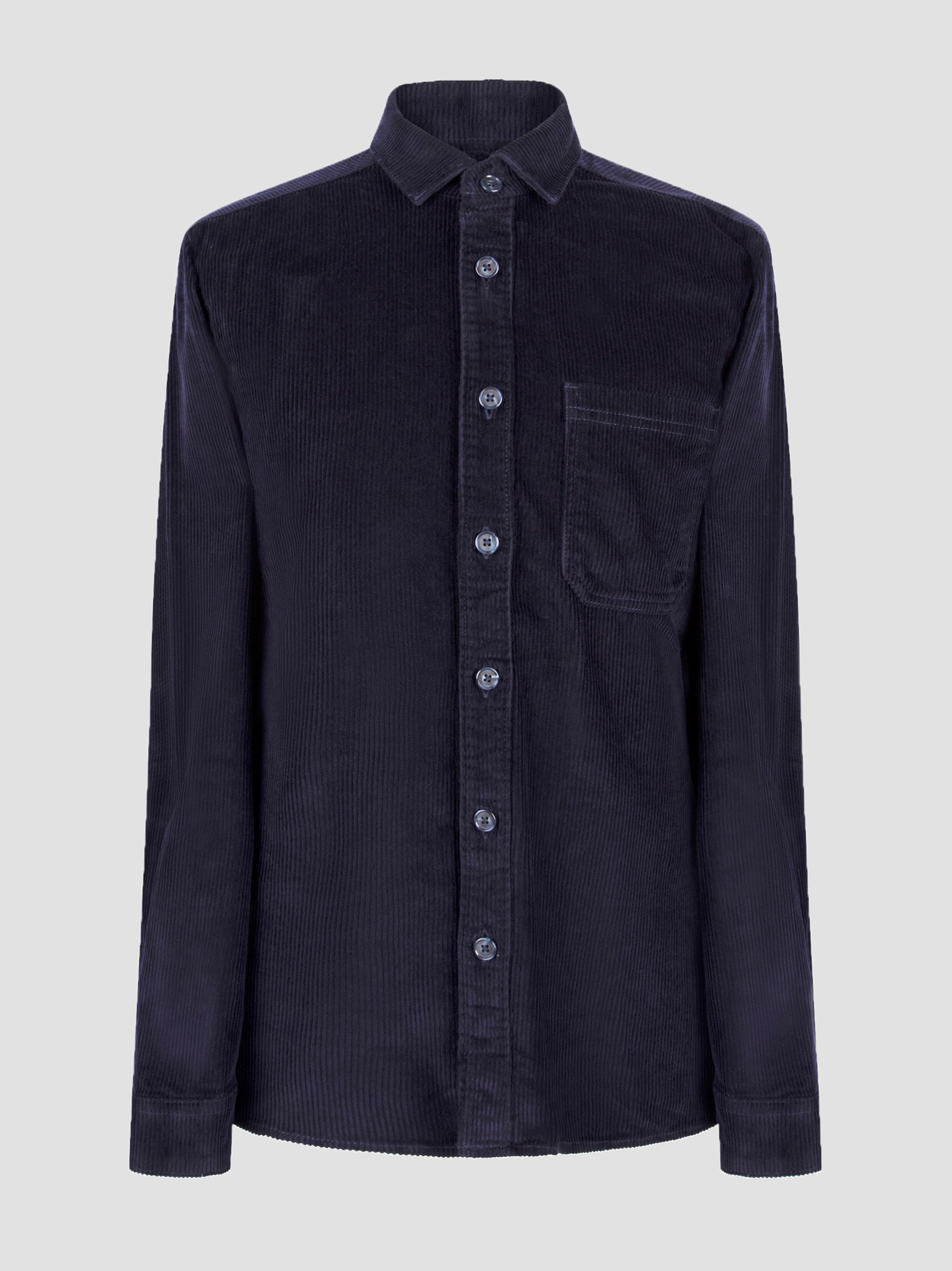 Regular Fit Carrera Navy Corduroy Long Sleeve Shirt