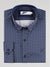 Regular Fit Cyber Navy Printed Long Sleeve Shirt