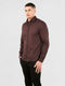 Regular Fit Disco Burgundy Printed Long Sleeve Shirt