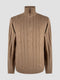 Regular Fit Cable Oak 3/4 Zip Knitted Sweater