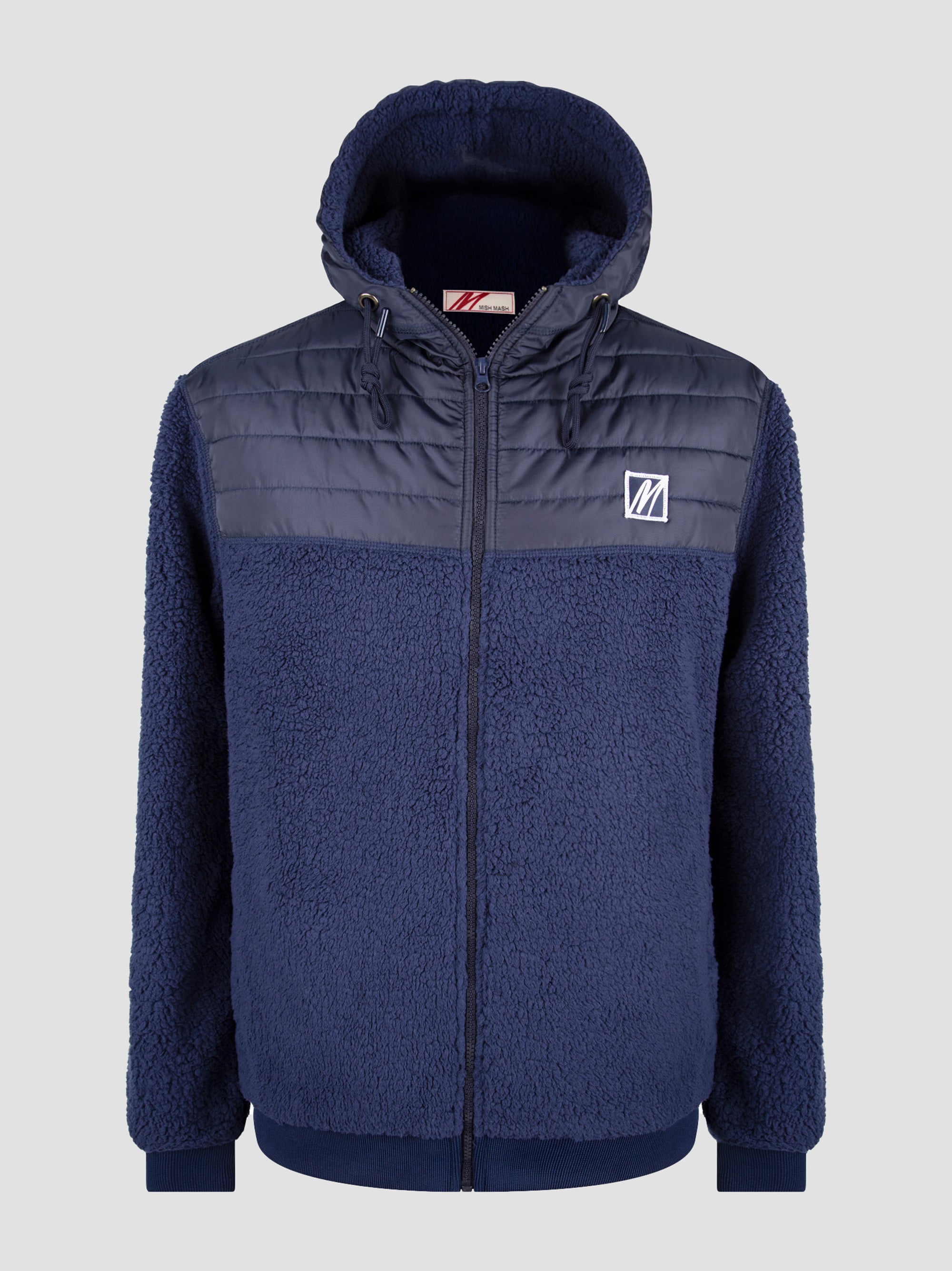 Edge Navy Zip Hooded Sweat