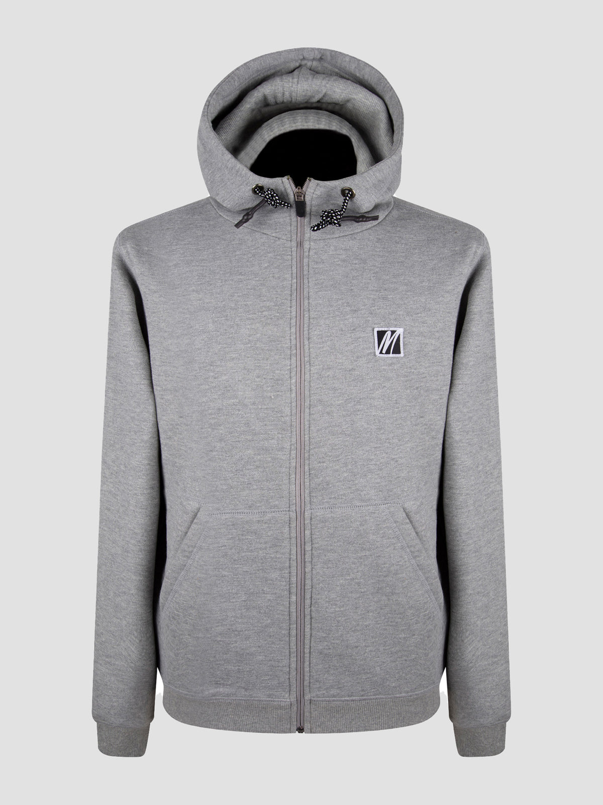 Rover Grey Zip Through Hooded Top