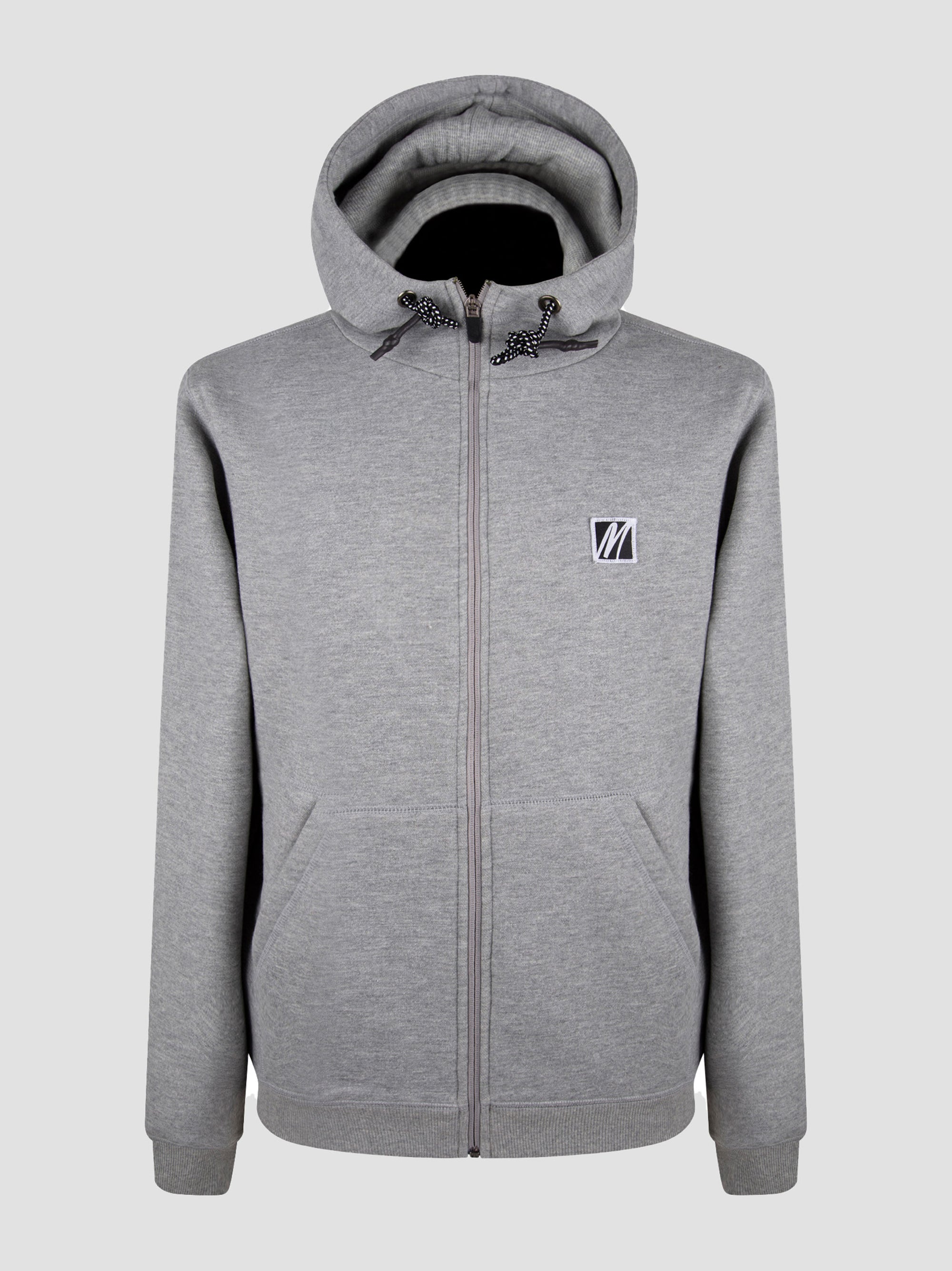 Rover Grey Zip Through Hooded Top