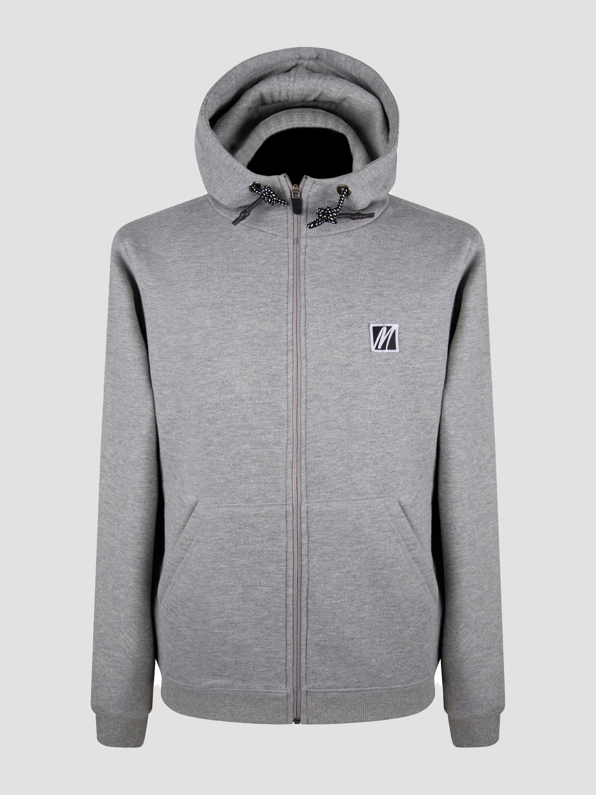 Rover Grey Zip Through Hooded Top