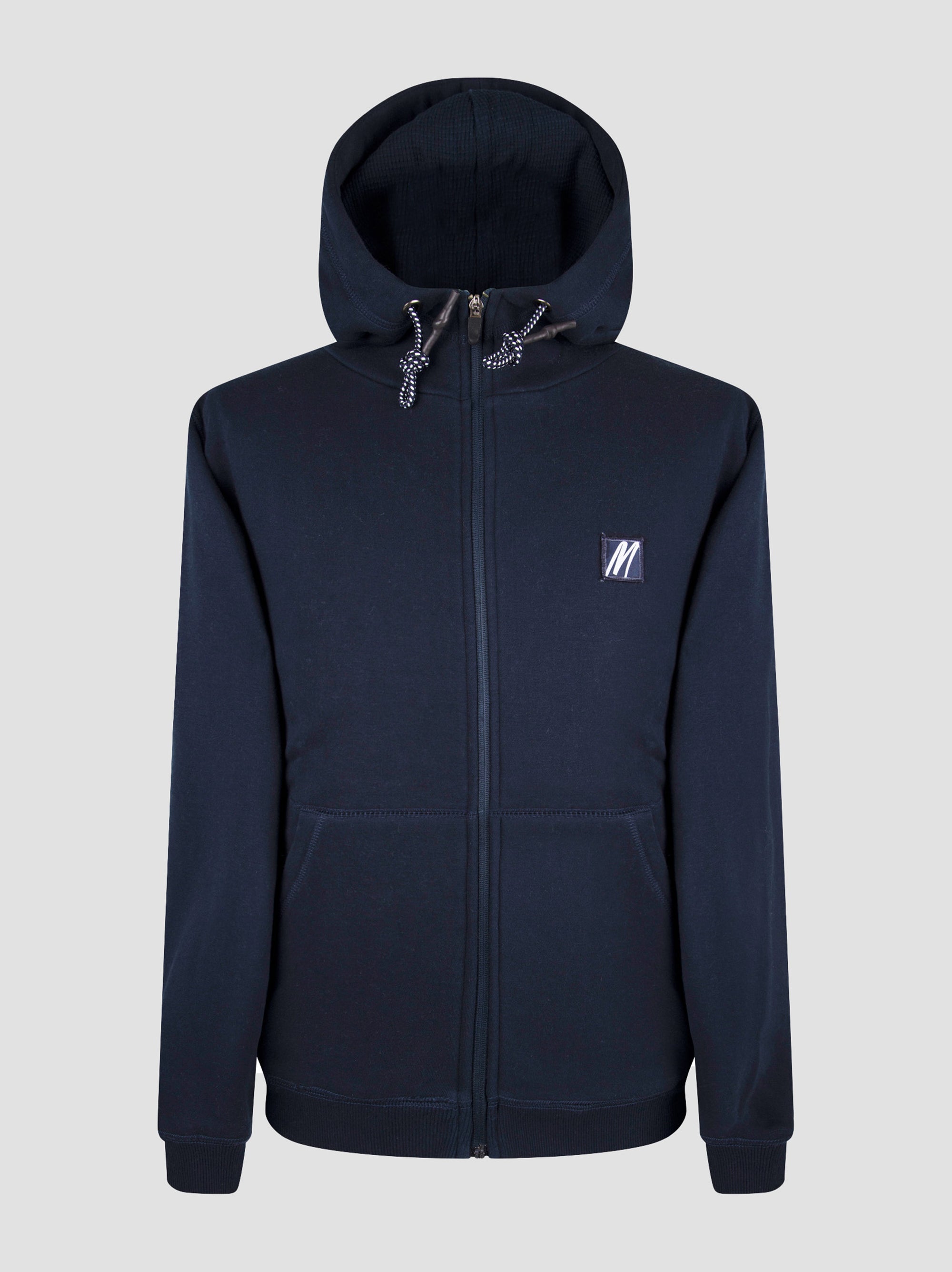 Rover Navy Zip Through Hooded Top