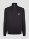 Regular Fit Triumph Black Quarter Zip Sweater