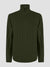 Regular Fit Cable Murky Green 3/4 Zip Knitted Sweater