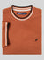 Regular Fit Textured Cotton Jersey Stockholm Camel T-Shirt