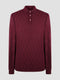 Regular Fit Coyote Plum Knitted Long Sleeve Polo