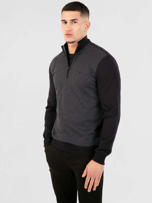 hibok-black-charcoal-mens-printed-lightweight-cotton-funnel-neck-sweater-mish-mash