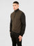 Regular Fit Hibok Black/Khaki Funnel Neck Sweater