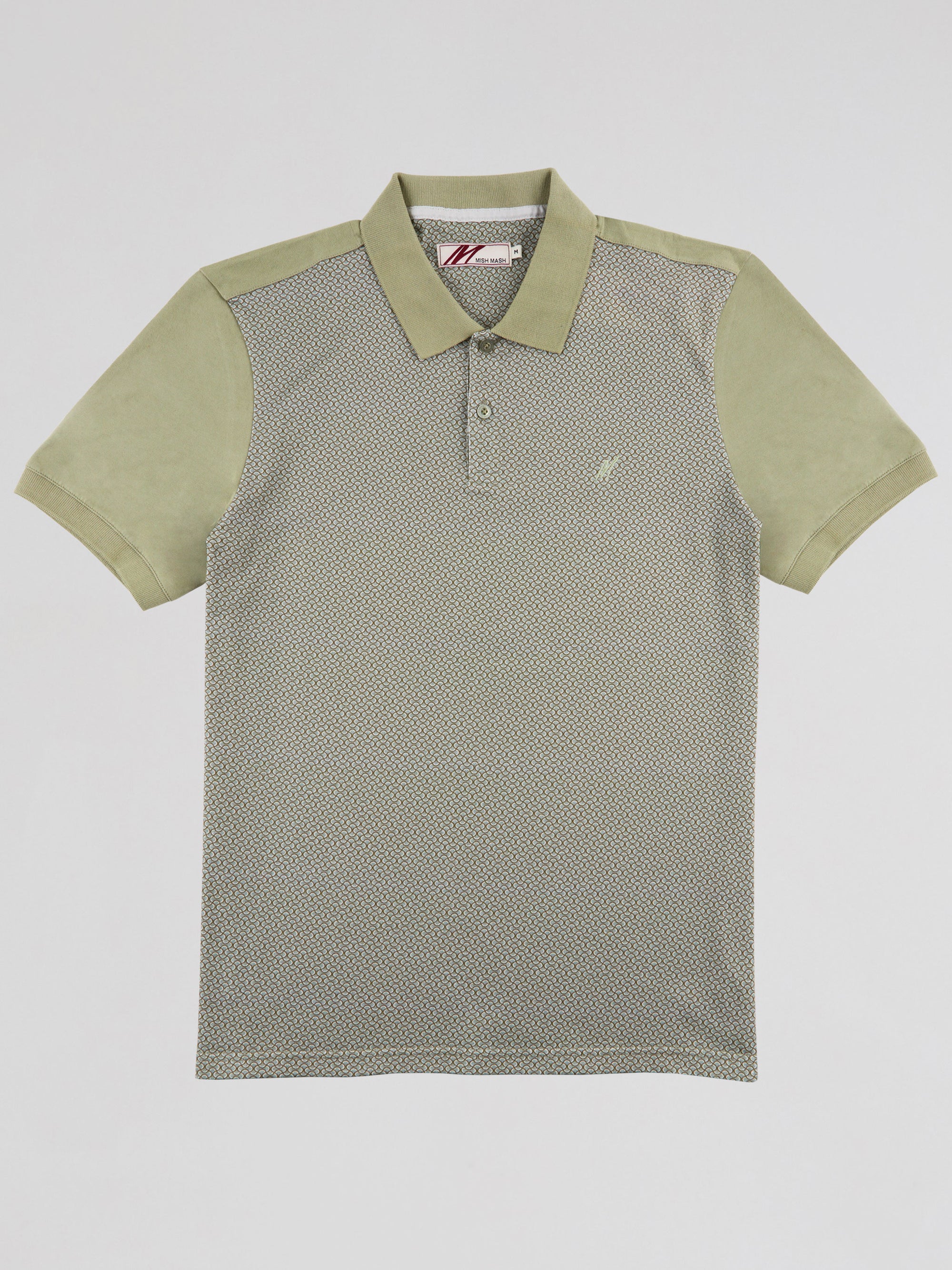 Regular Fit Albatross Desert Sage Printed Jersey Polo