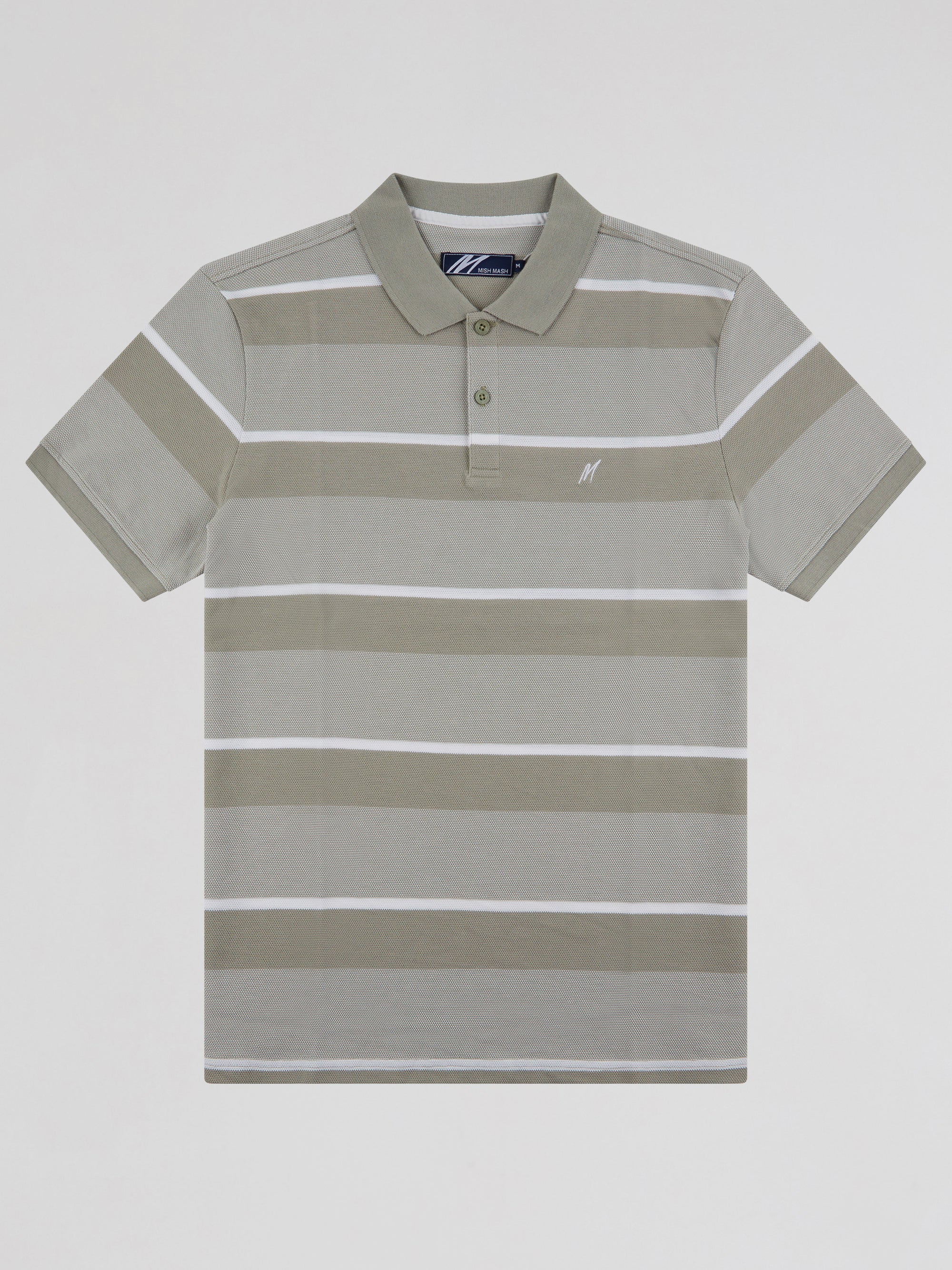 Regular Fit Tide Desert Sage Striped Pique Polo