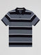 Regular Fit Tide Navy Striped Pique Polo
