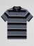 Regular Fit Tide Navy Striped Pique Polo